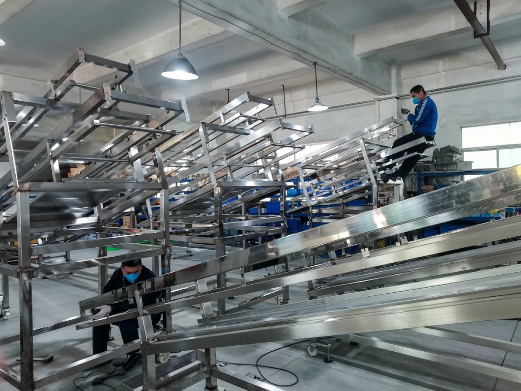 TEEMYEAH Large Stainless Steel Processing Line Installed In Factory Workshop