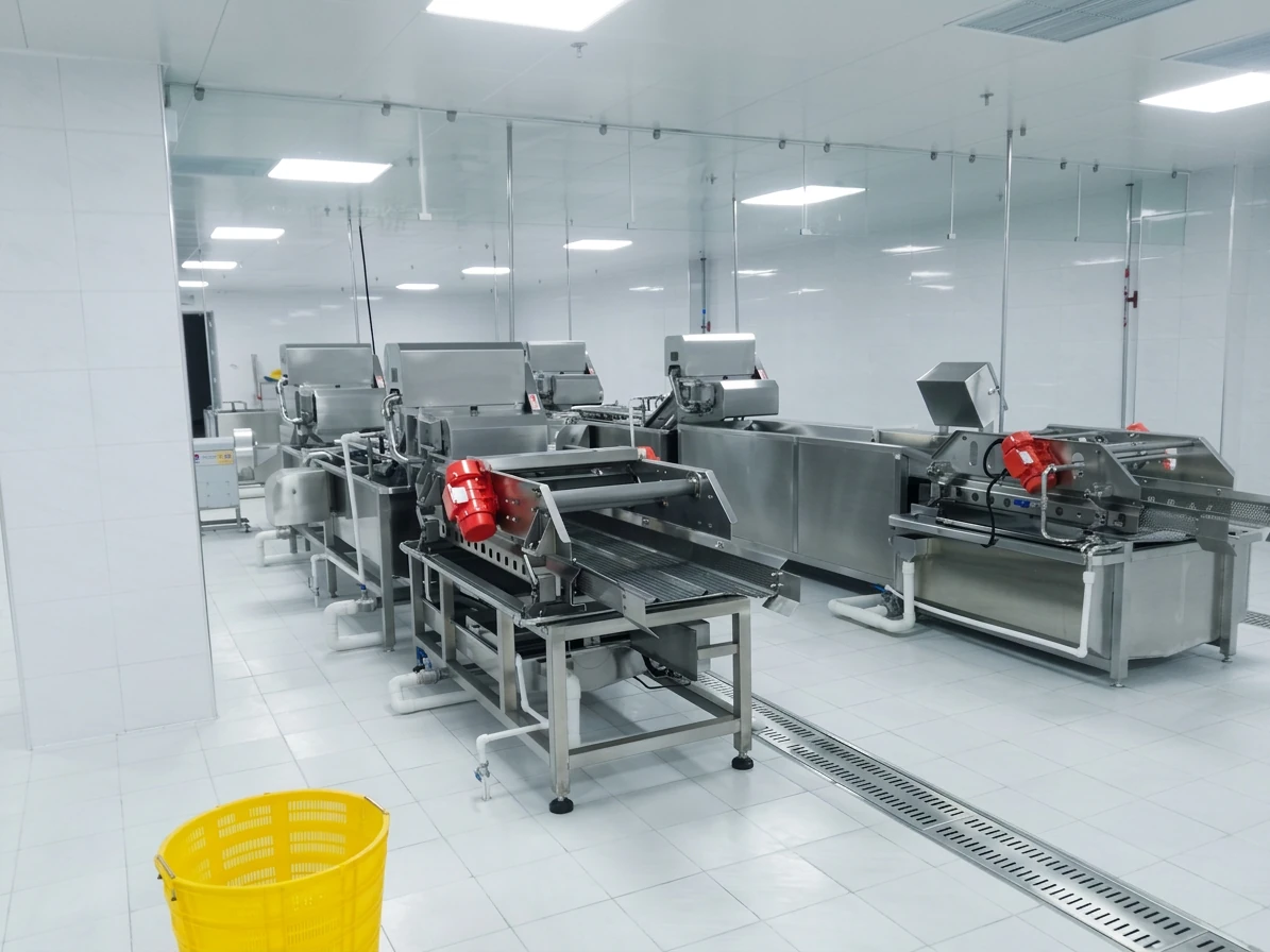 TEEMYEAH food processing equipment installed in a clean central kitchen facility
