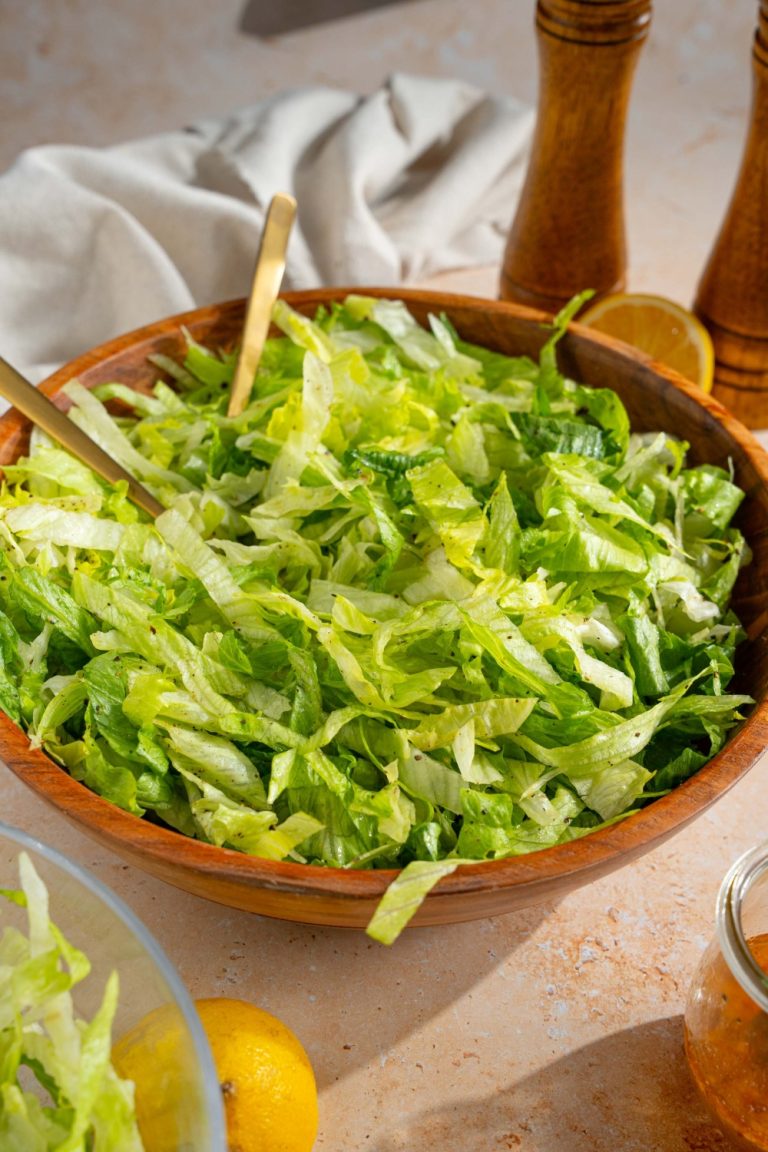 Prepared iceberg lettuce used to verify finished-product specifications