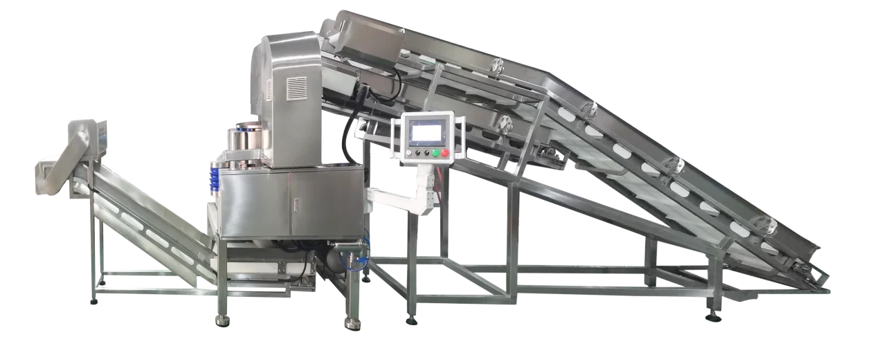 TW-980LB automatic centrifugal dewatering equipment with connected conveyors