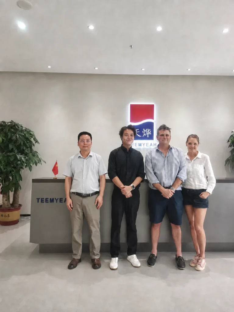 International customers visiting the TEEMYEAH food processing equipment facility