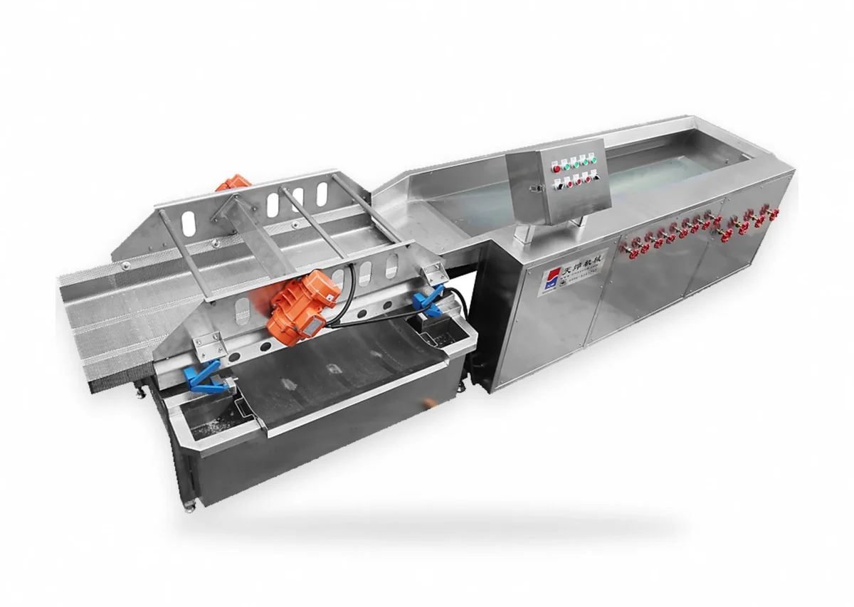 TEEMYEAH washing equipment with tank and discharge conveyor