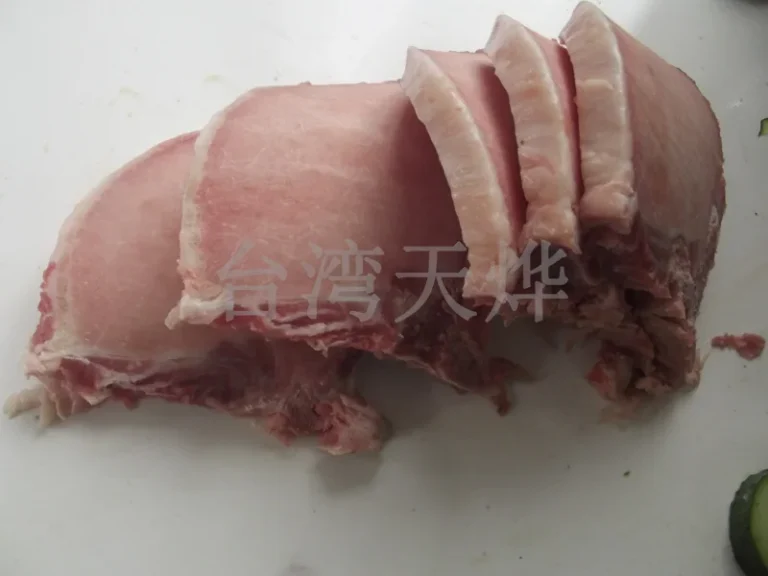 Sliced pork from an equipment cutting trial